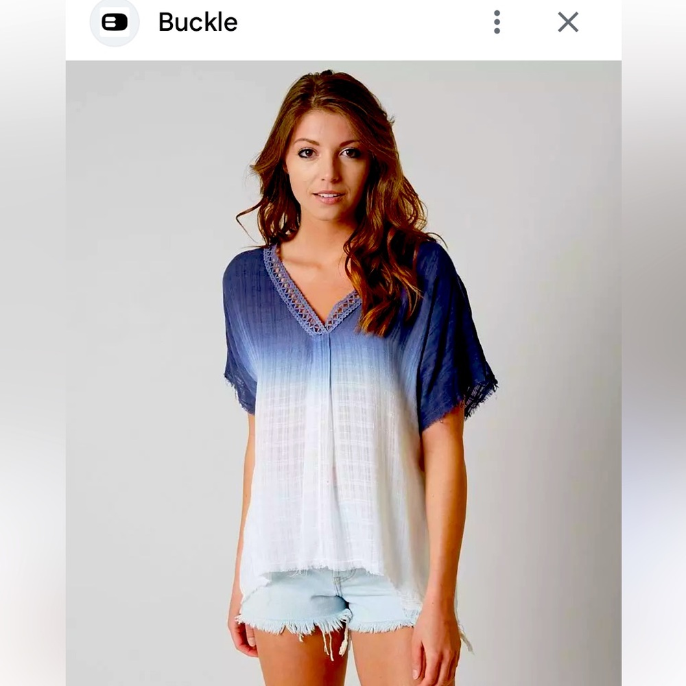 Buckle Gimmicks by BKE Gimmicks Dip Dye Top Size Small